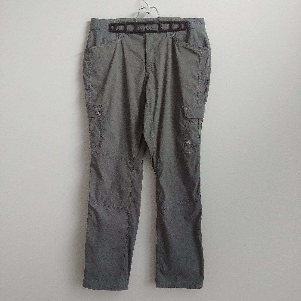 Windriver Womens athletic hiking pants nylon spandex neutral olive green grey 10